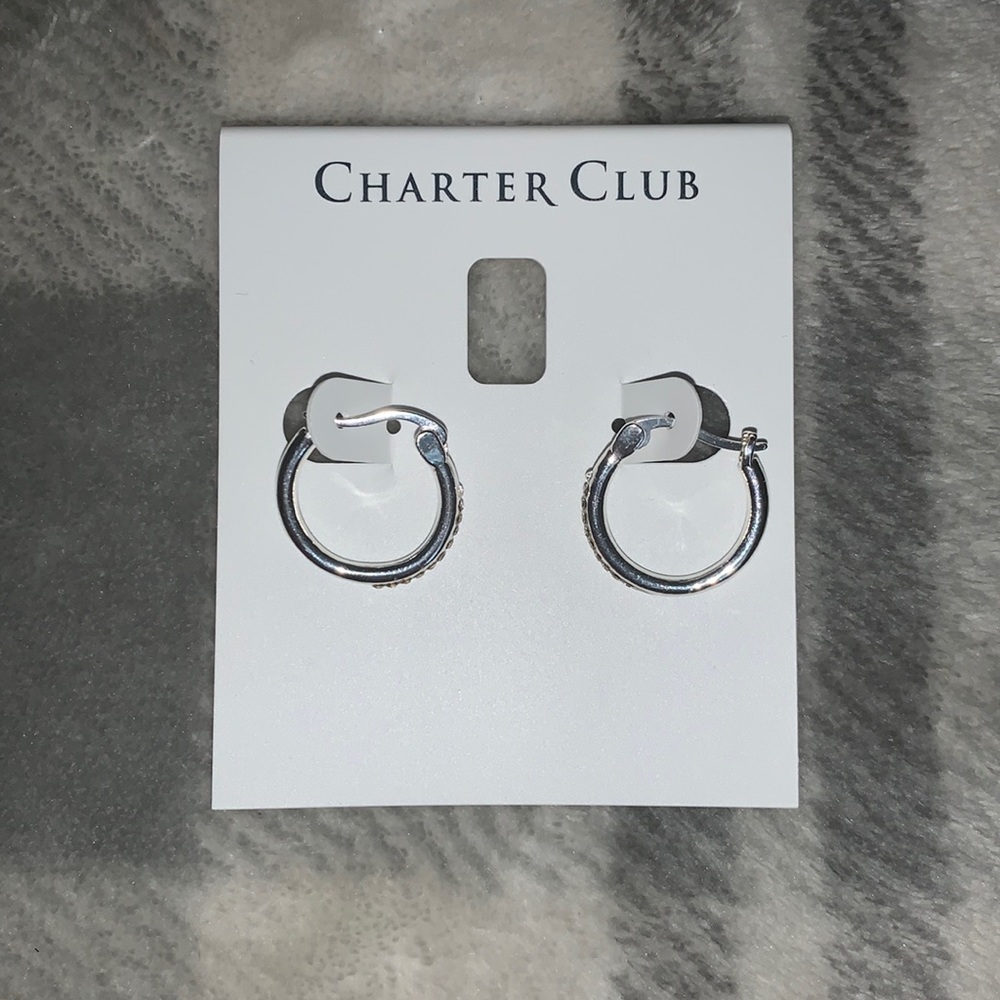 Charter Club silver earrings